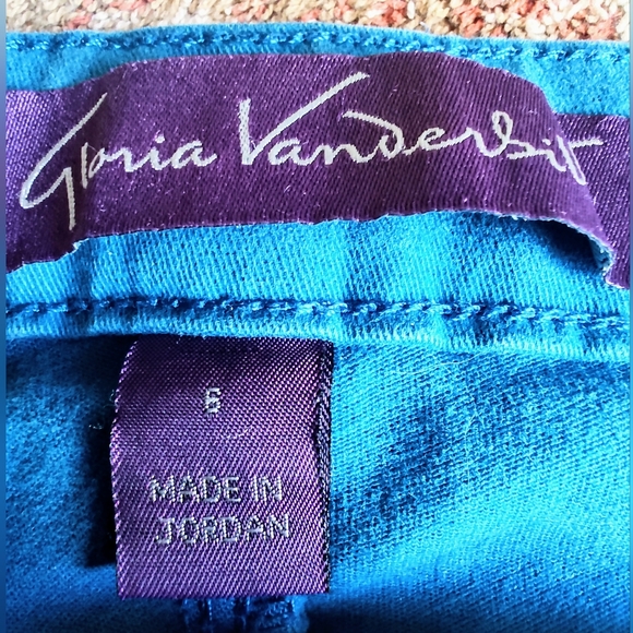 Gloria Vanderbilt women's misses size 6 Sadie aqua blue jeans. Stretch and slim. - Picture 9 of 10